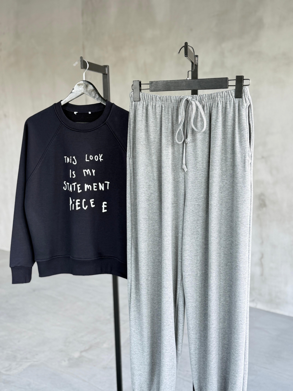 Salaş Kesim Jogger Pantolon (Gri)
