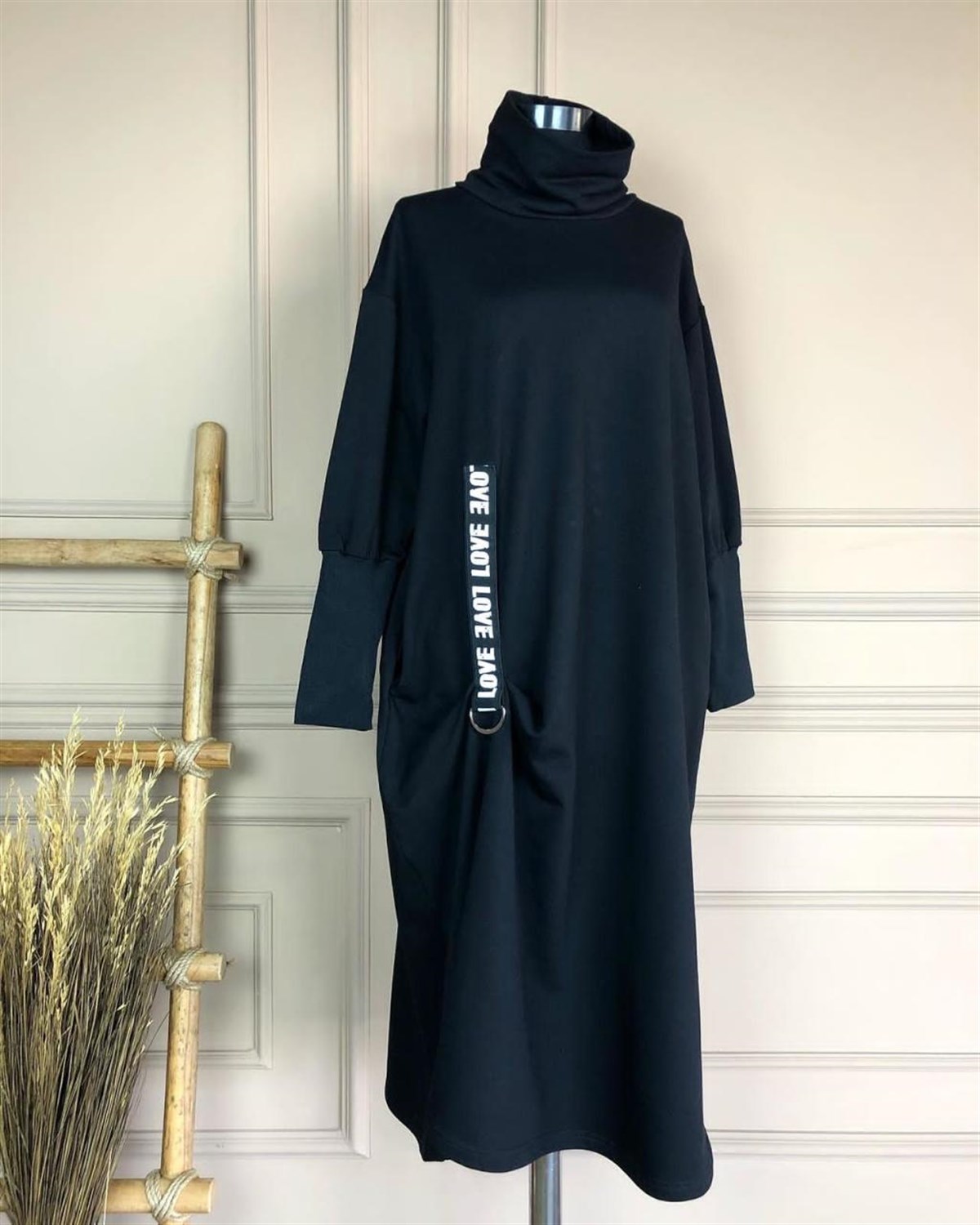 Salaş Model Tasarım Elbise (SİYAH)