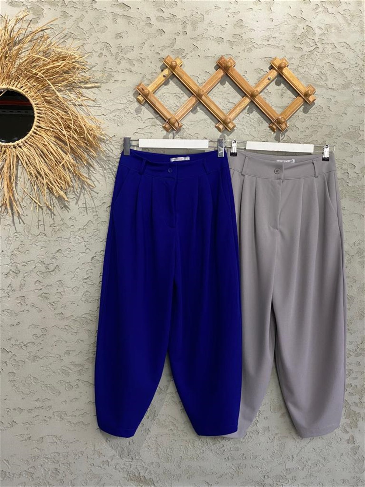 Şalvar Kesim Kumaş Pantolon (Gri)
