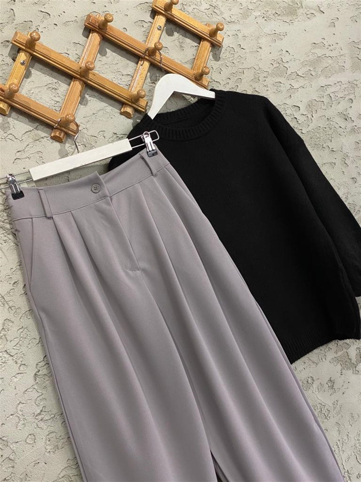 Şalvar Kesim Kumaş Pantolon (Gri)