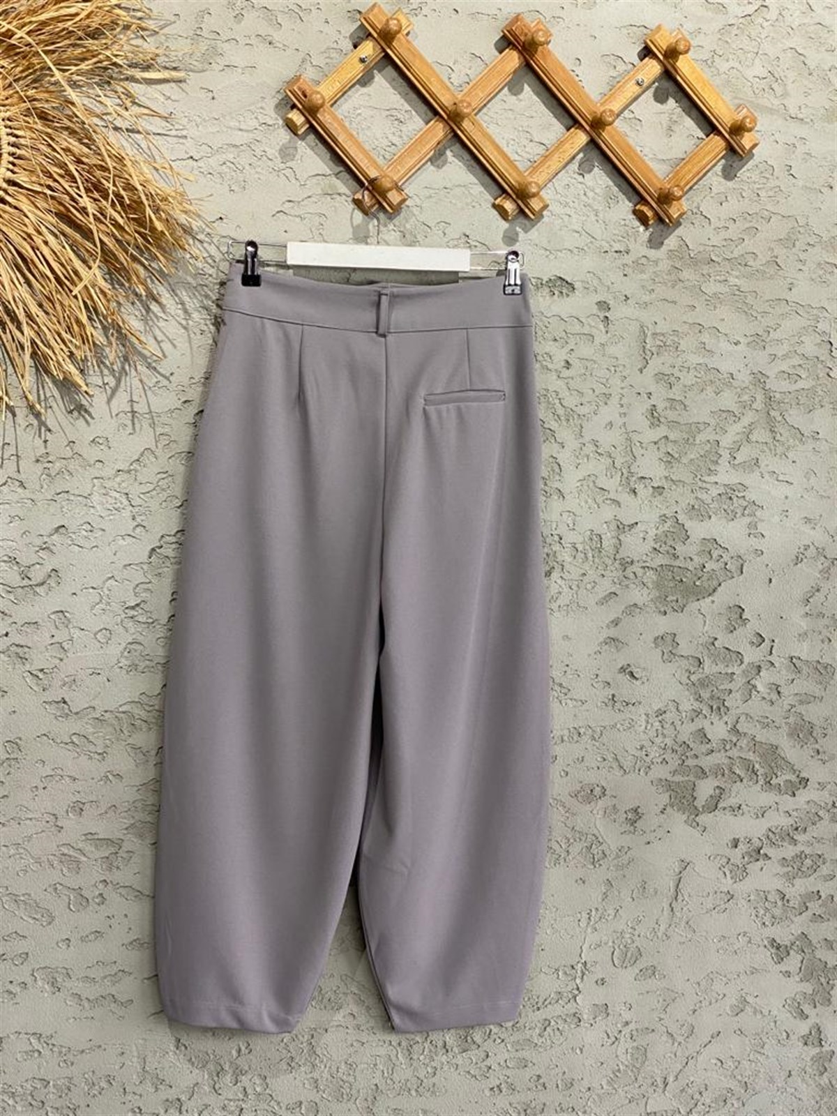 Şalvar Kesim Kumaş Pantolon (Gri)