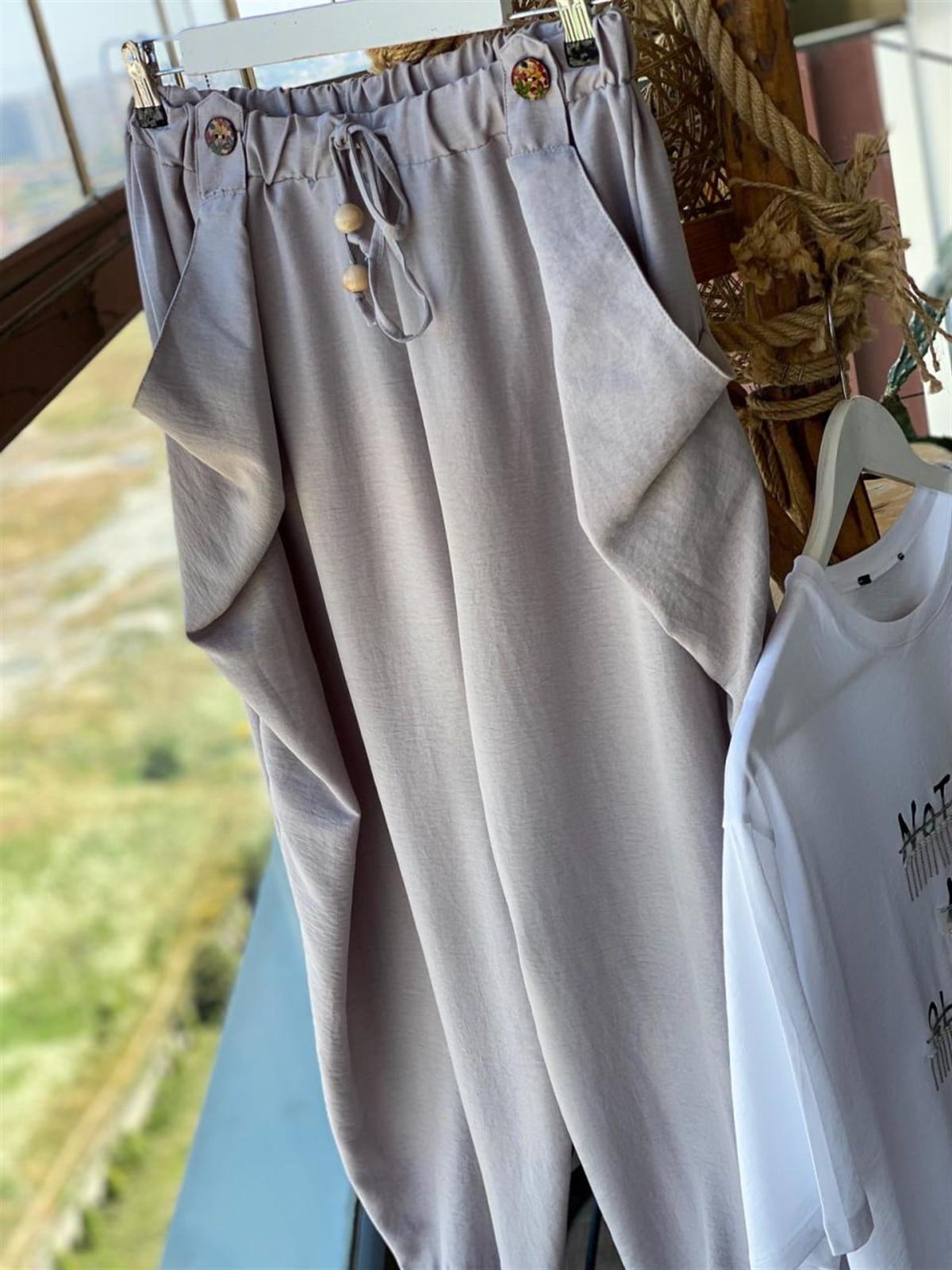 Şalvar Model Pantolon (Gri)