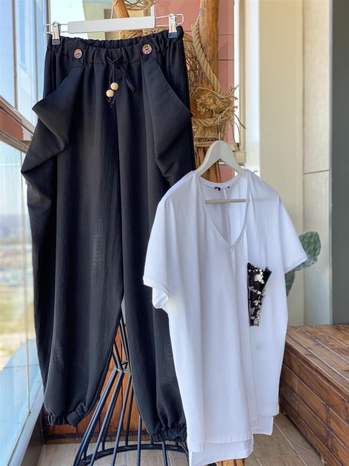 Şalvar Model Pantolon (Siyah)