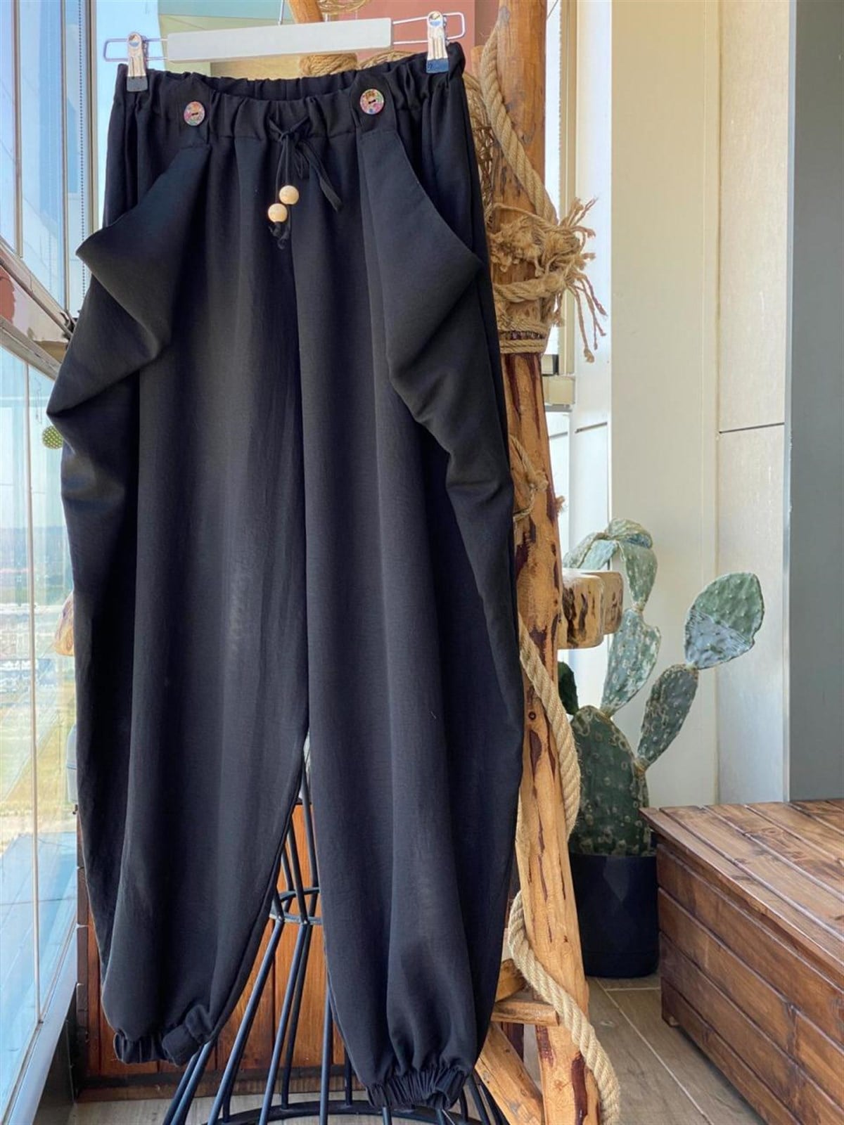 Şalvar Model Pantolon (Siyah)