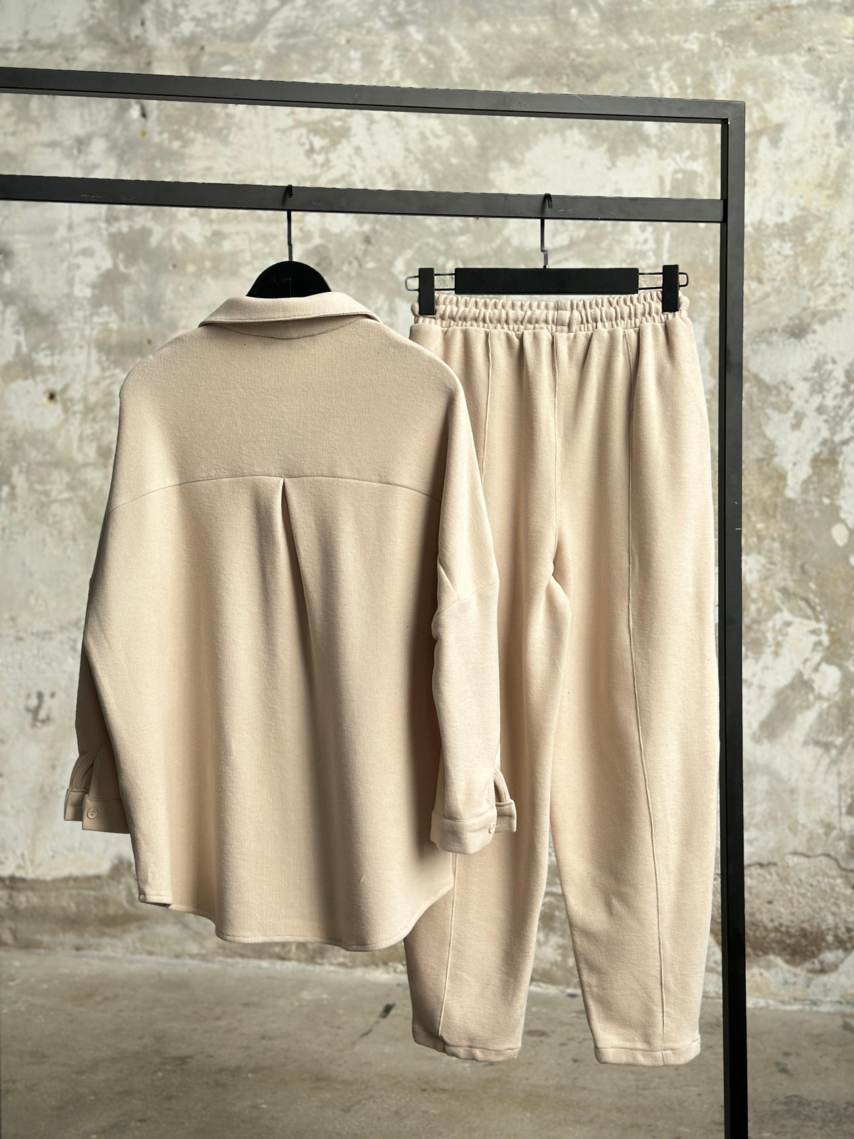 Selanik Kumaş Şalvar Model Takım (Bej)