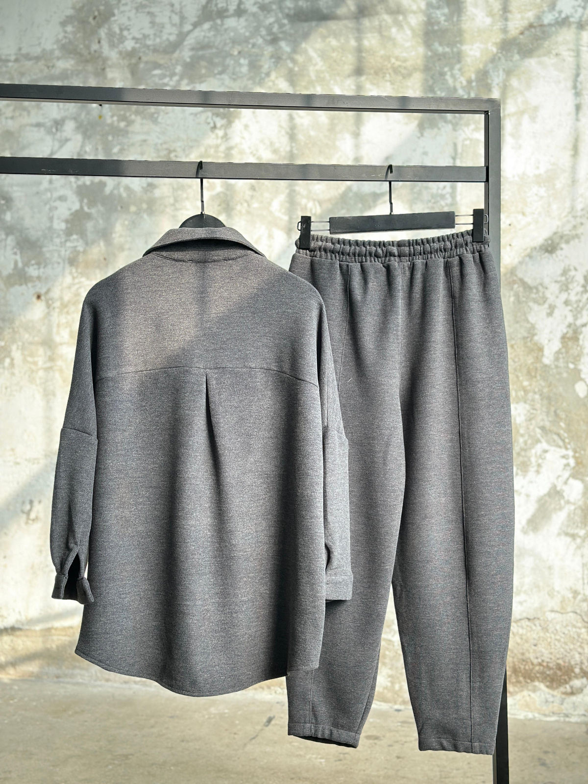 Selanik Kumaş Şalvar Model Takım (Gri)