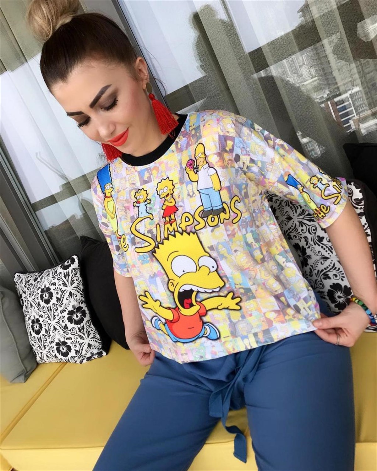 Simpson Model Kısa Bluz