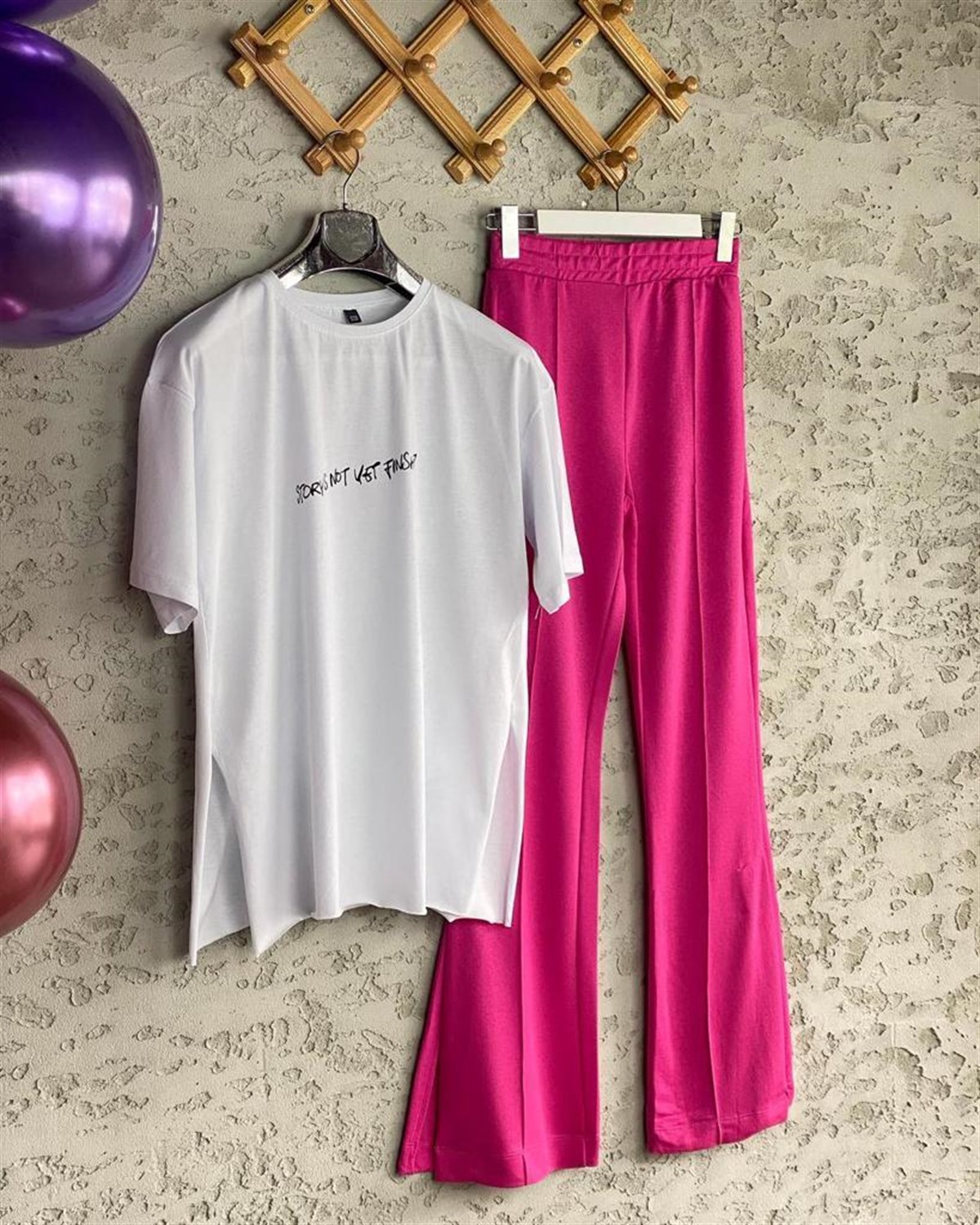 Sırtı Ayı Baskılı Salaş Tshirt