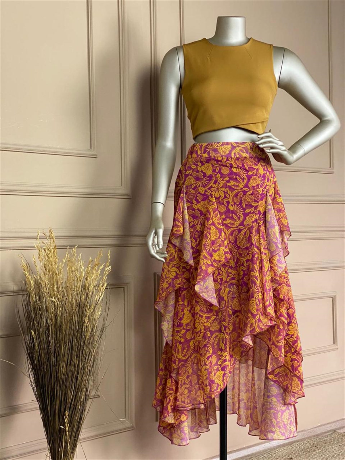 Sırtı Fermuar Detaylı Crop (AÇIK KAHVE )