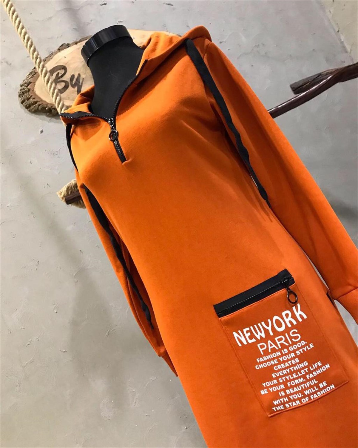 Sweat Elbise (ORANJ)