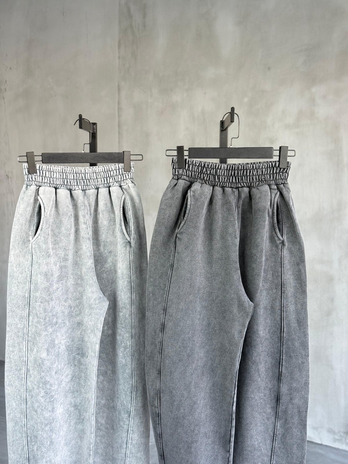 Taş Yıkama Overisize Pantolon (Antrasit)