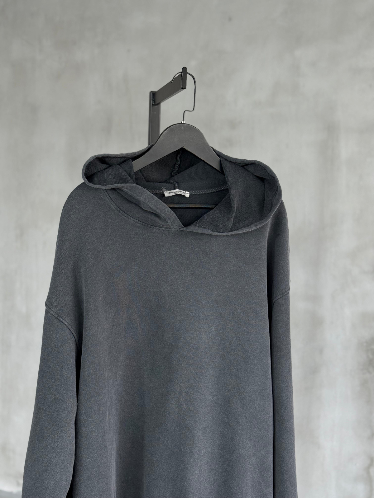 Taş Yıkamalı Büzgü Detay Oversize Sweat (Antrasit)