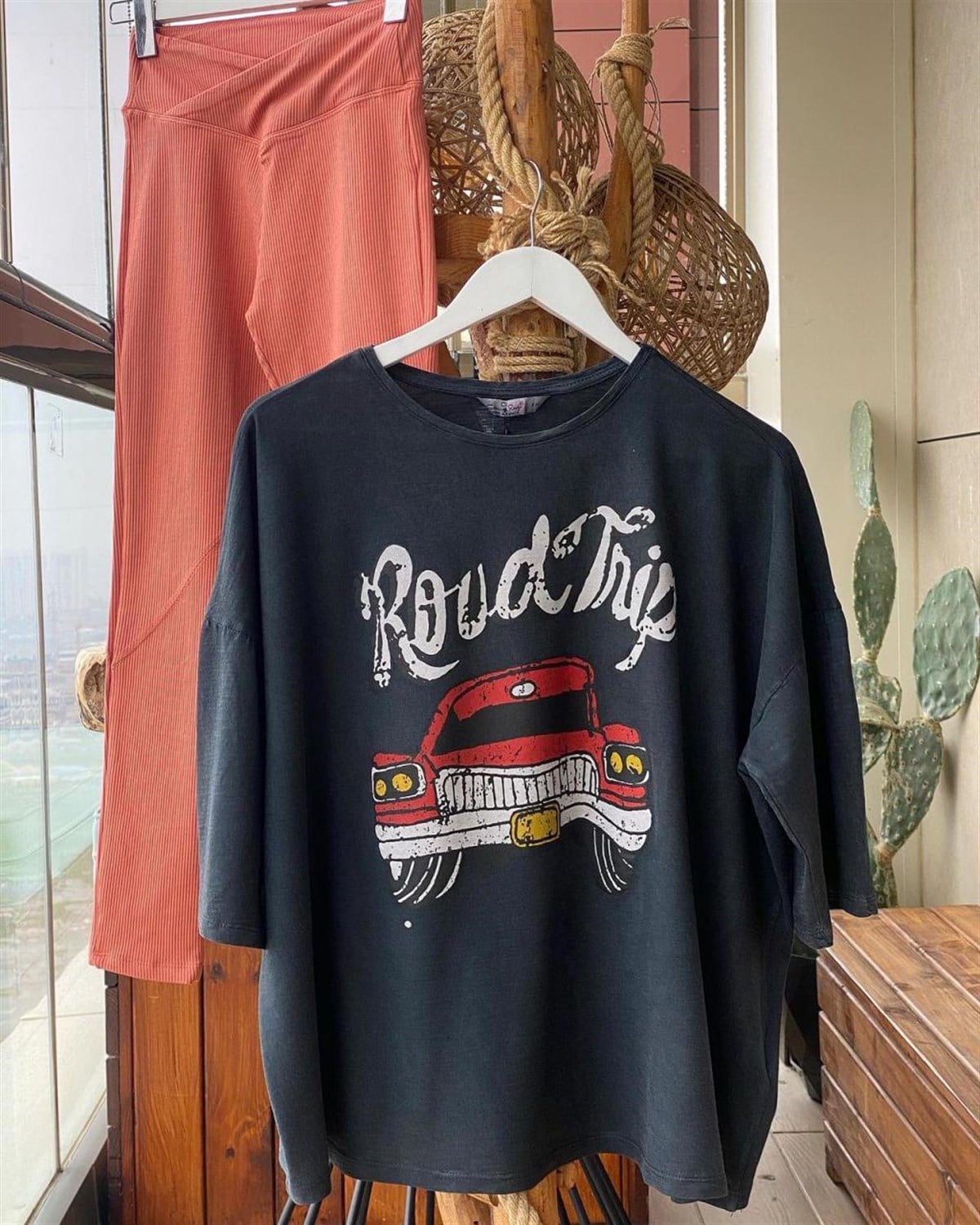 Taş Yıkamalı Tshirt (Antrasit)