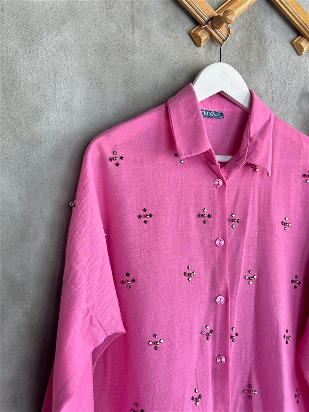 Tasarım Keten Takım(Pembe)
