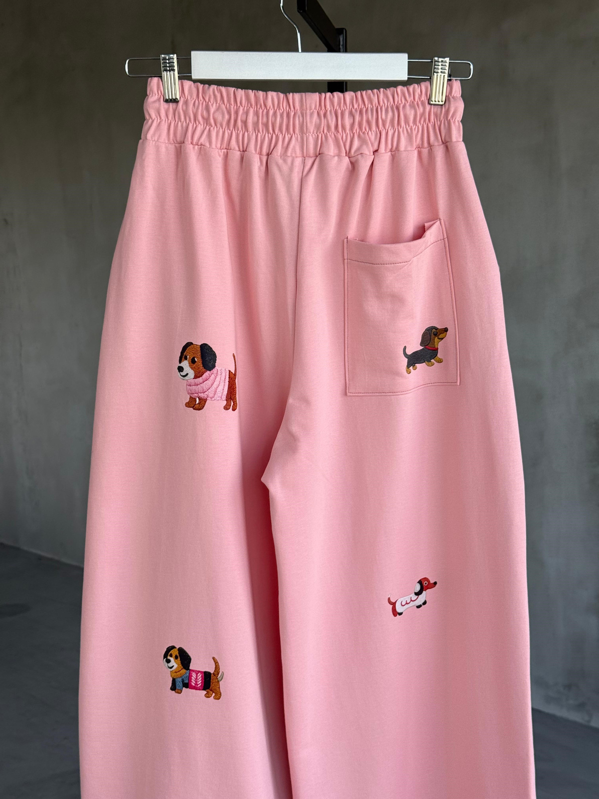 Tasarım Köpek Desenli Premium TAKIM (Pembe)