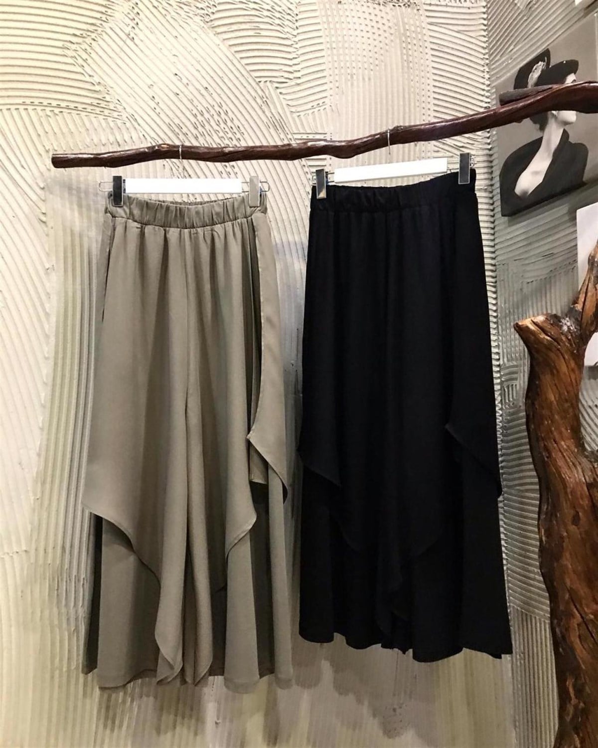 Tasarım Model Etek Pantolon (HAKİ & SİYAH)