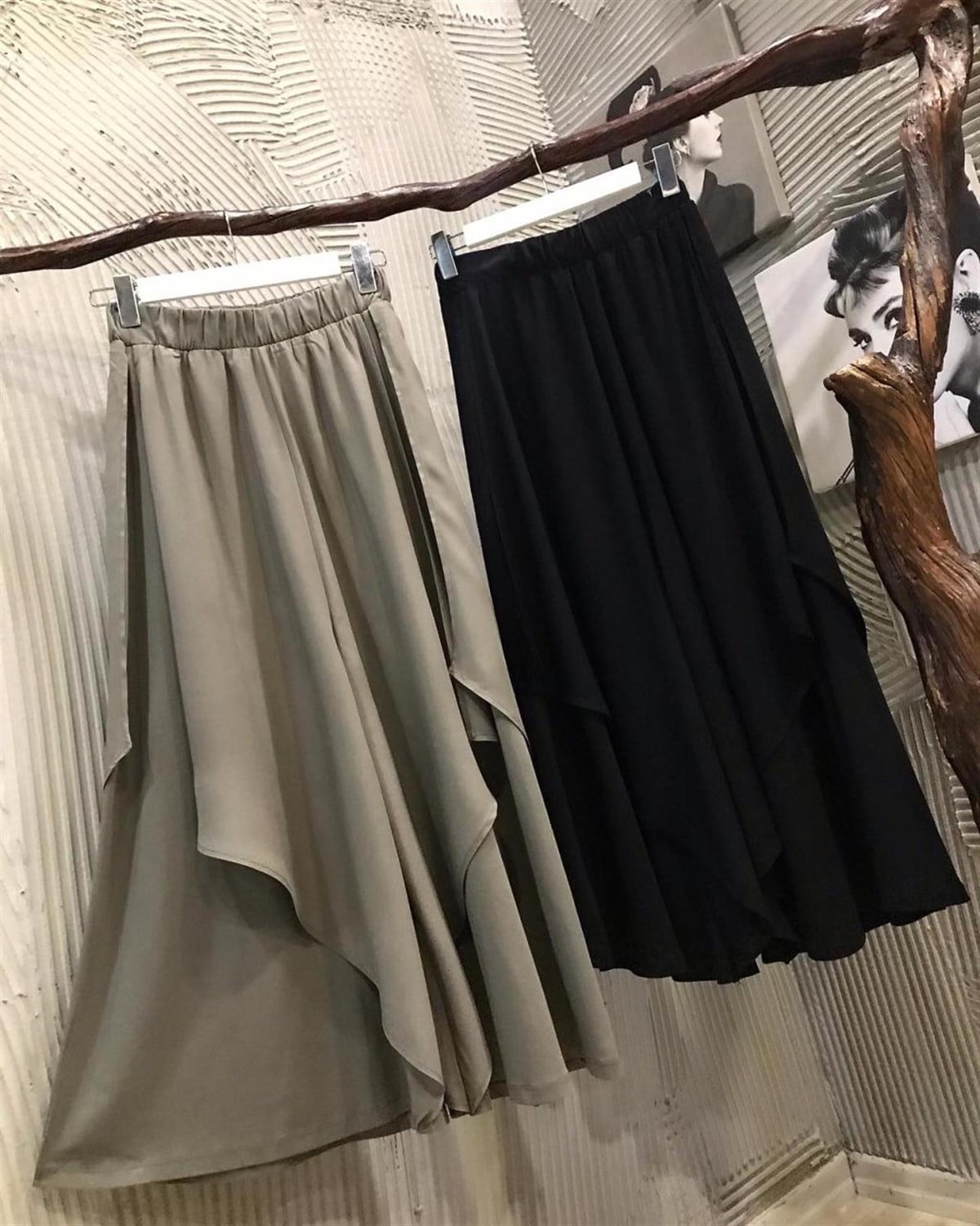 Tasarım Model Etek Pantolon (HAKİ & SİYAH)