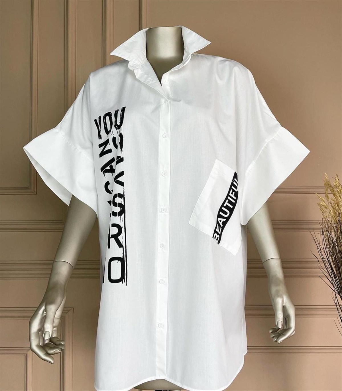 Tasarım Model Tunik Gömlek (BEYAZ)