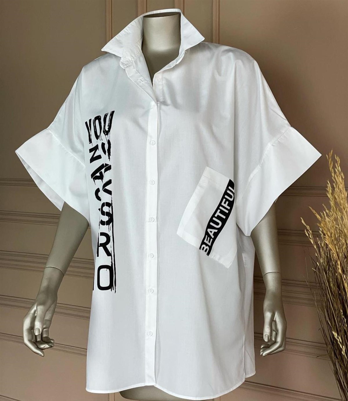 Tasarım Model Tunik Gömlek (BEYAZ)