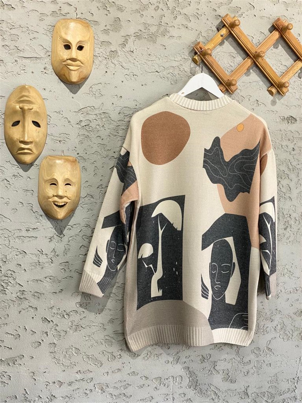 Tasarım Model Tunik Kazak (Bej)