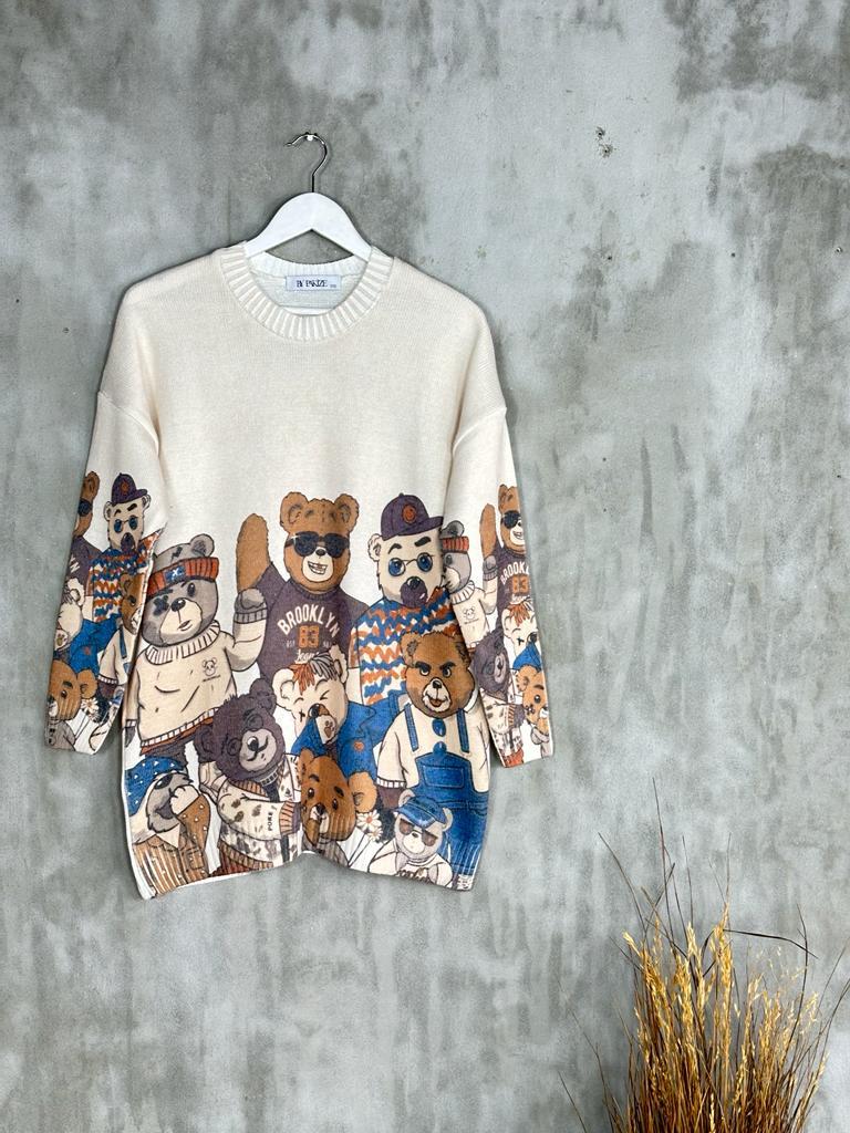 Tasarım Model Tunik Kazak (Bej)