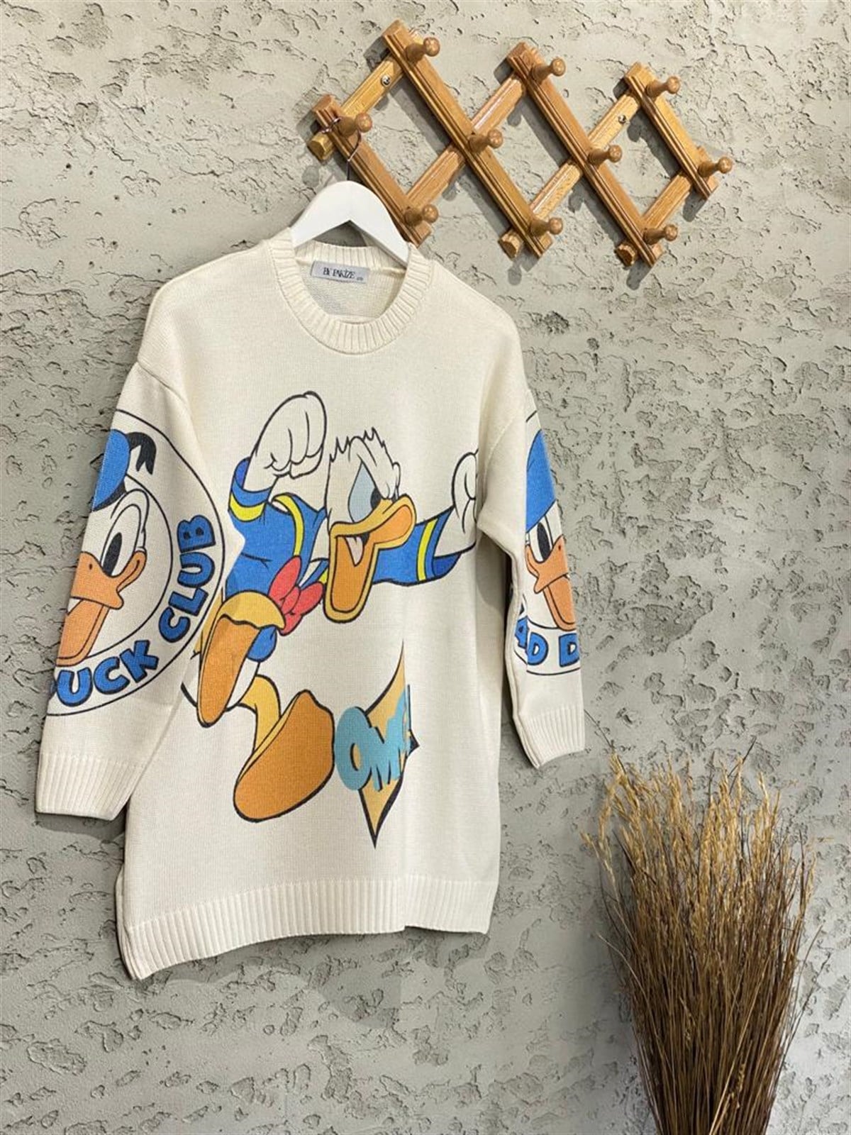 Tasarım Model Tunik Kazak (Beyaz)