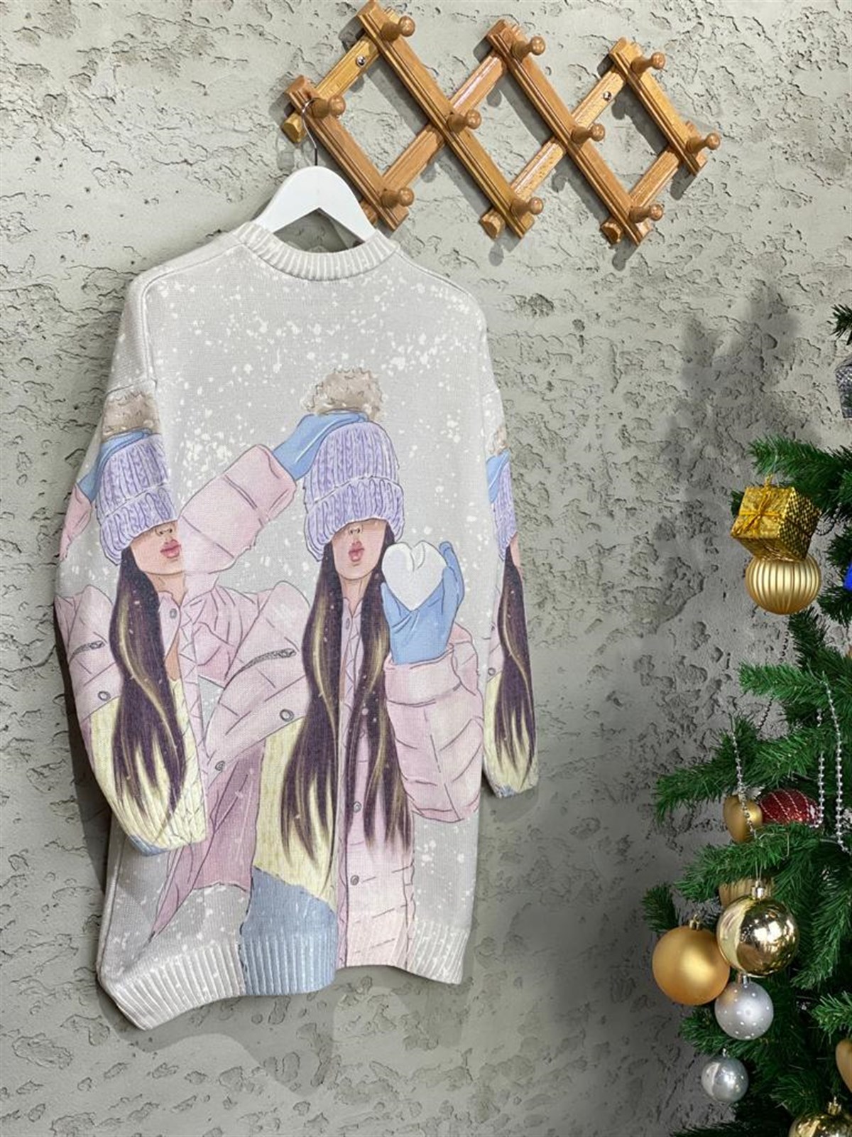 Tasarım Model Tunik Kazak (Lila)