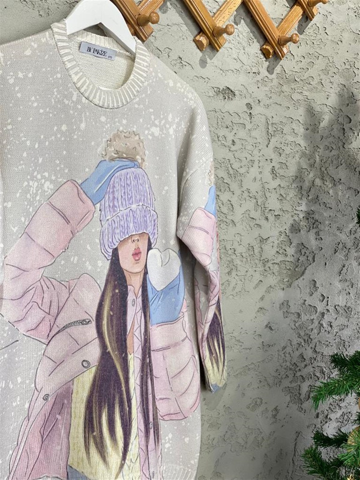 Tasarım Model Tunik Kazak (Lila)