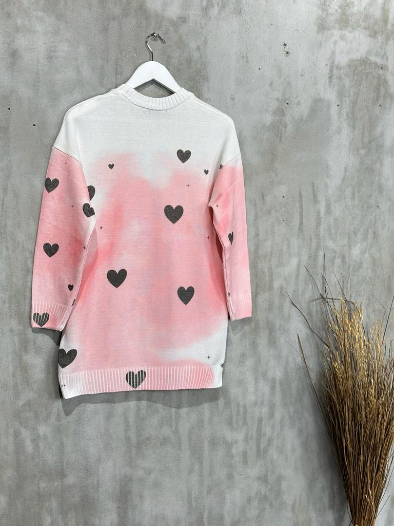 Tasarım Model Tunik Kazak (Pembe)