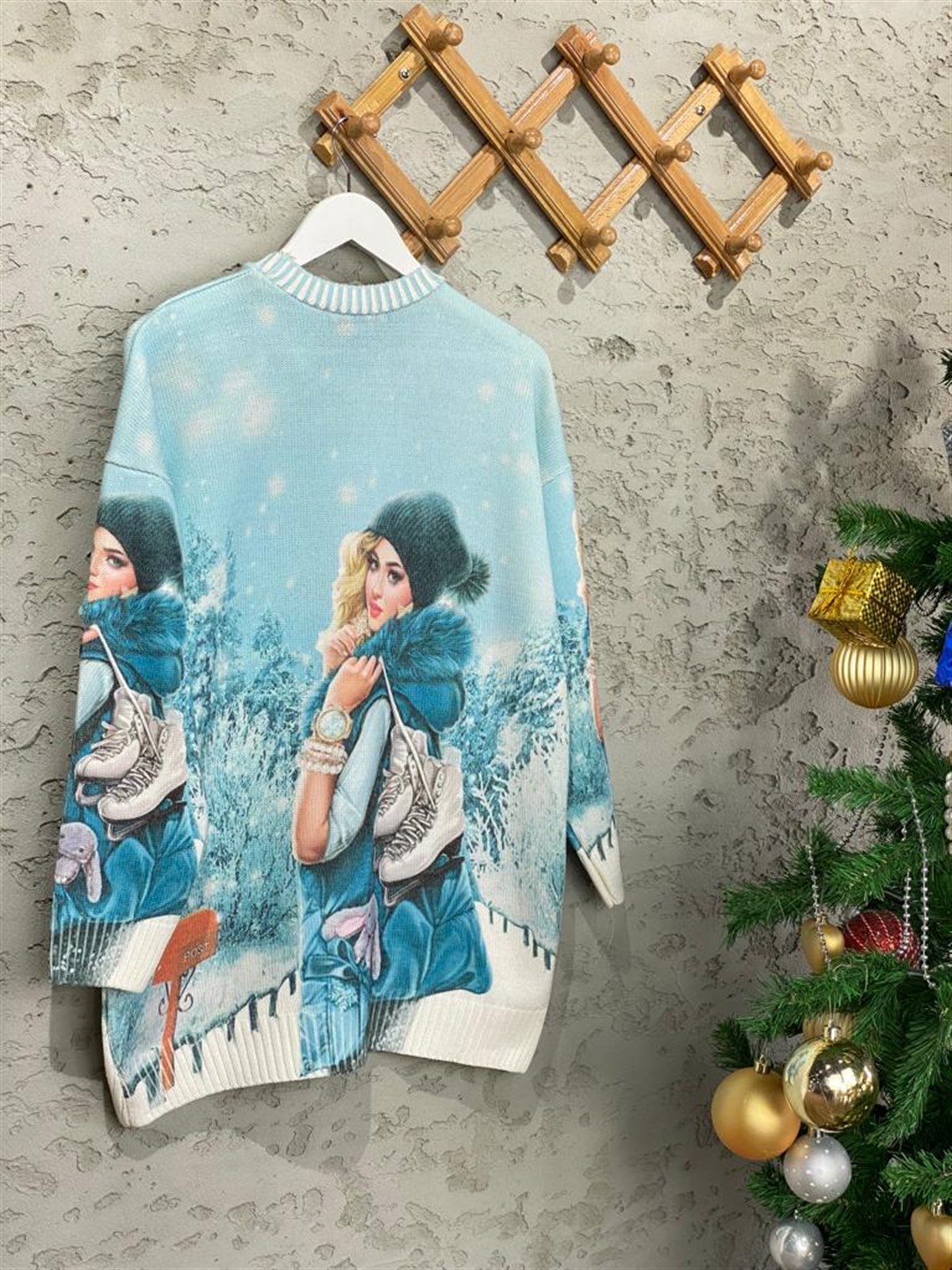 Tasarım Model Tunik Kazak (Turkuaz)