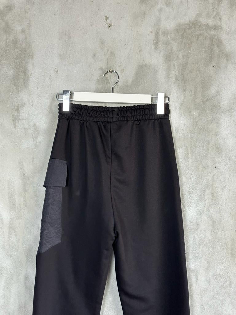Tasarım Paraşüt Cep Detaylı Şalvar Model Pantolon (Siyah)