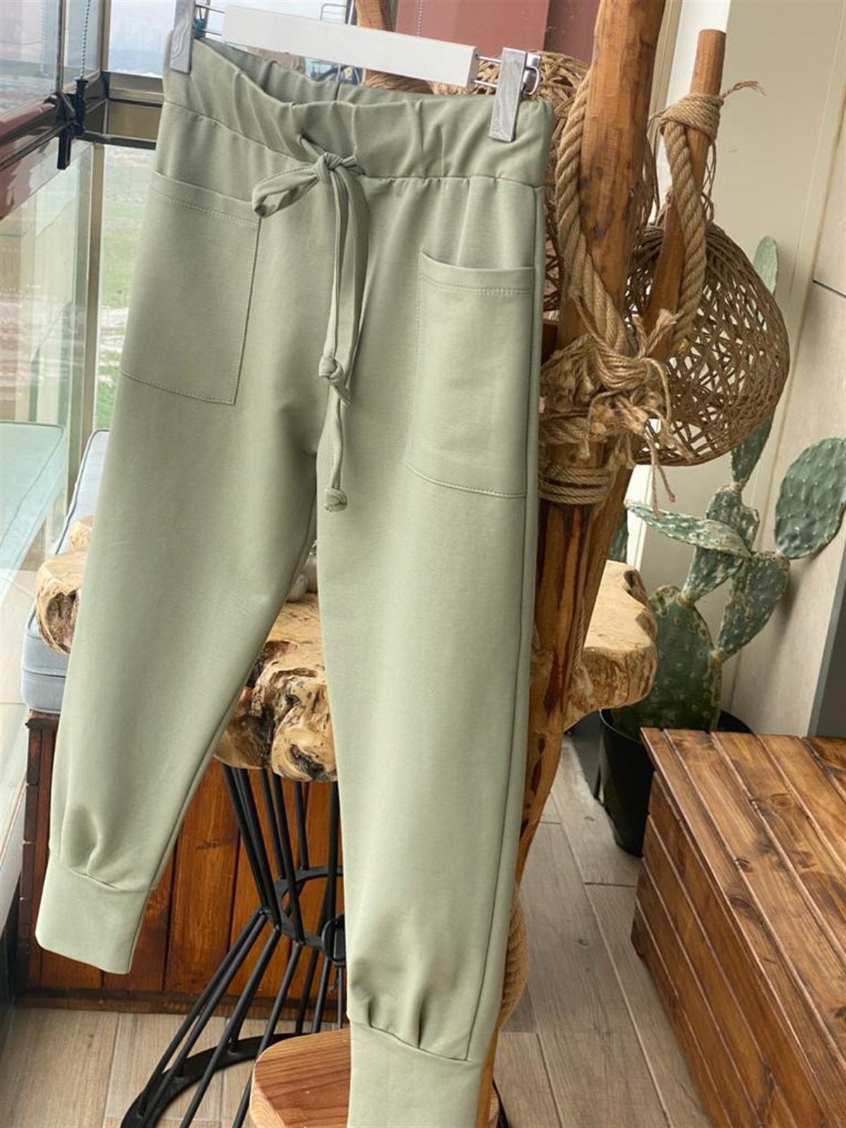 Tok Penye Eşofman Pantolon (Haki)