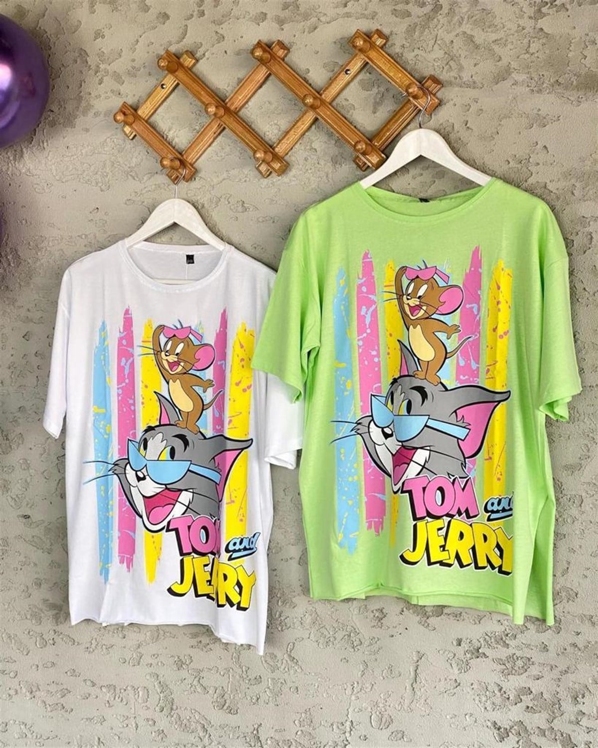Tom Ve Jerry Baskılı Tshirt (Beyaz)