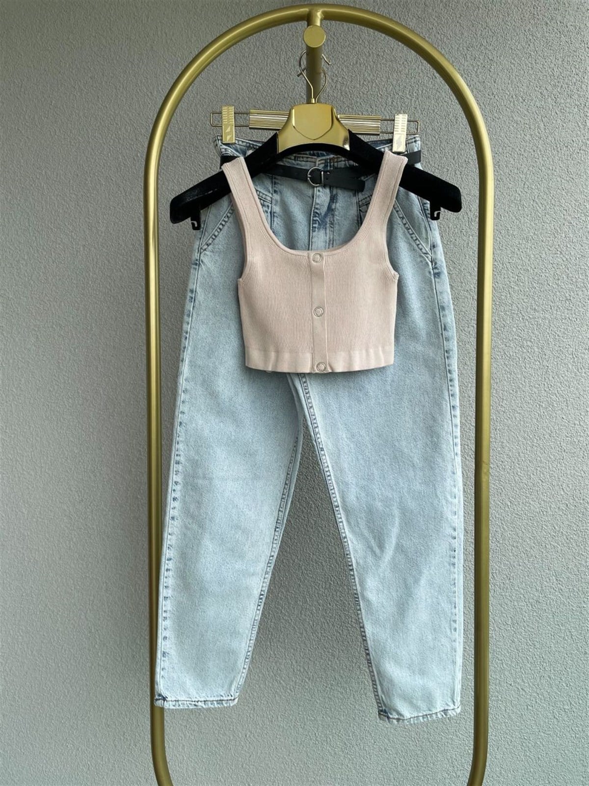 Triko Crop (Bej)