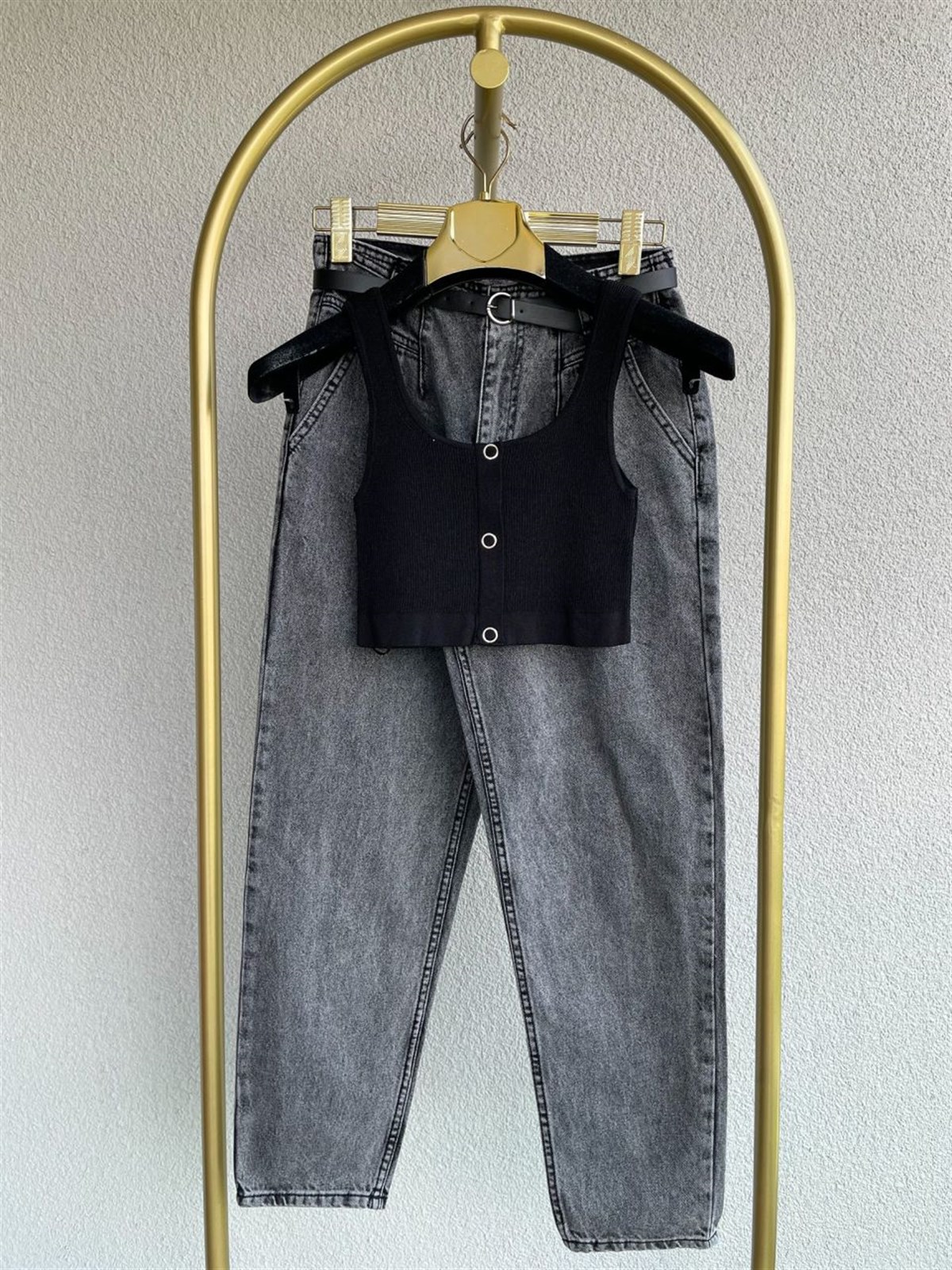 Triko Crop (Sİyah)