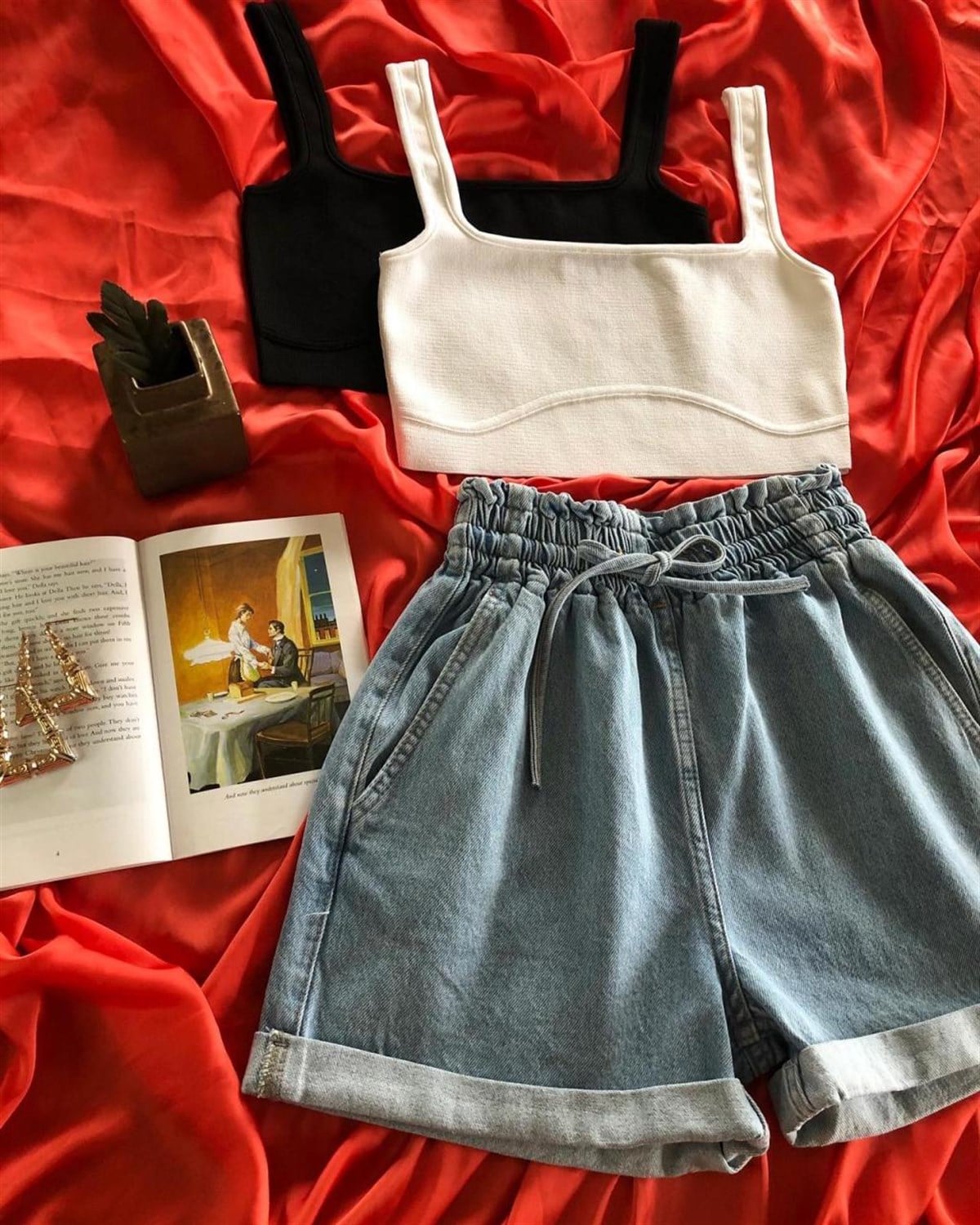 Triko Crop (SİYAH & BEYAZ)