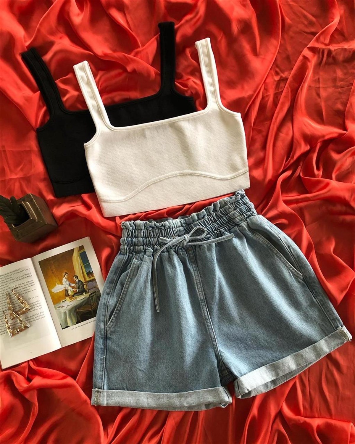 Triko Crop (SİYAH & BEYAZ)