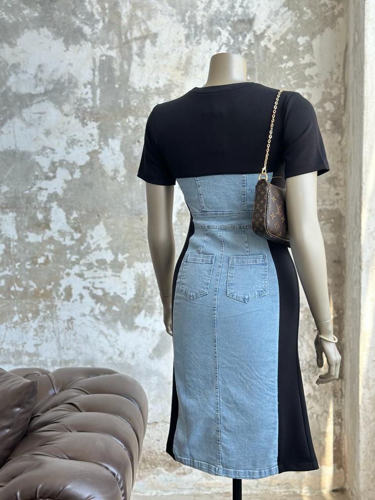 Twist Model Jean Kadın Elbise (Siyah)