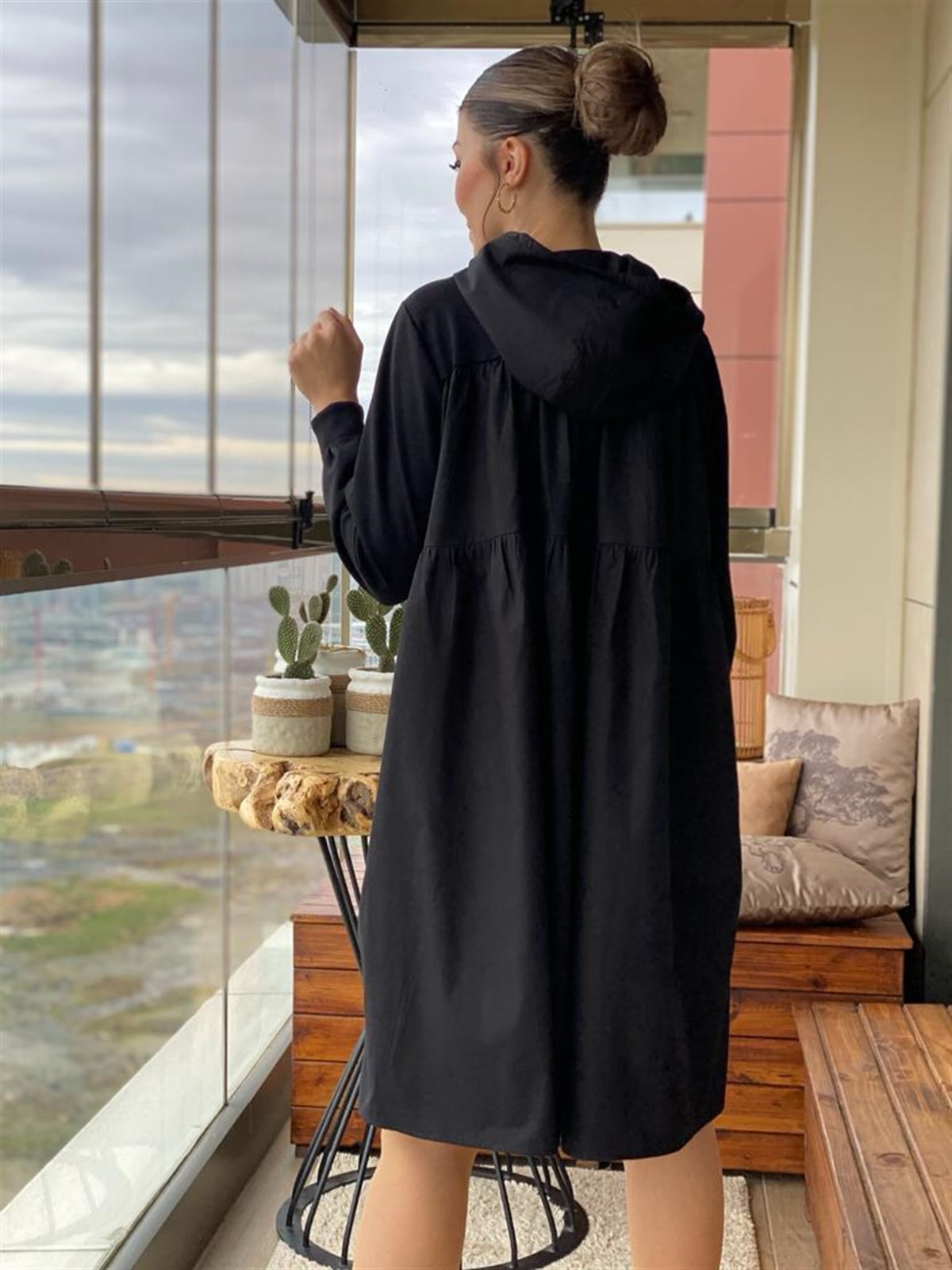 Üstü Penye Altı Poplin Kumaş Elbise