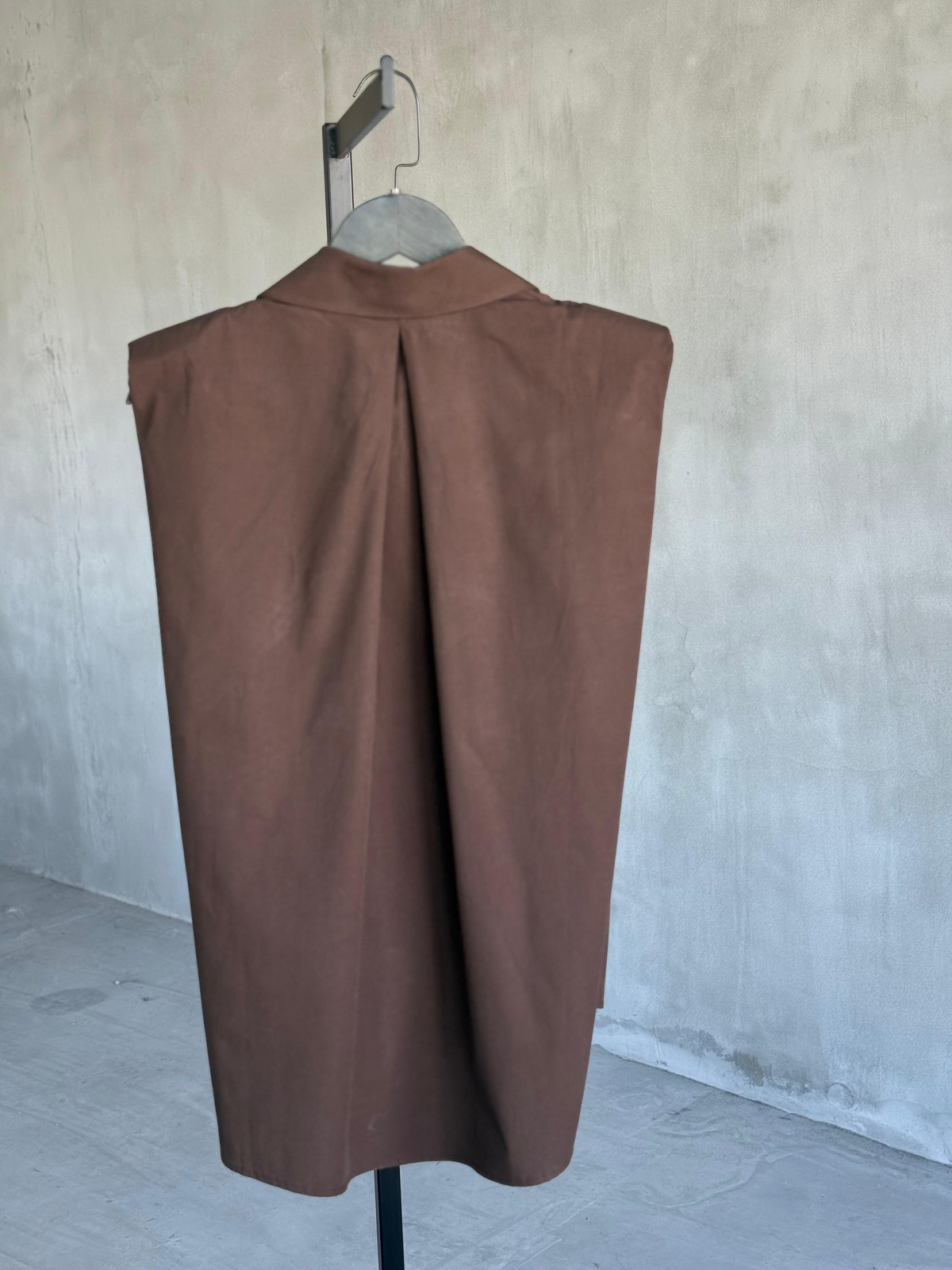 Vatkalı Maskülen Kesim Cotton Gömlek (Kahve)