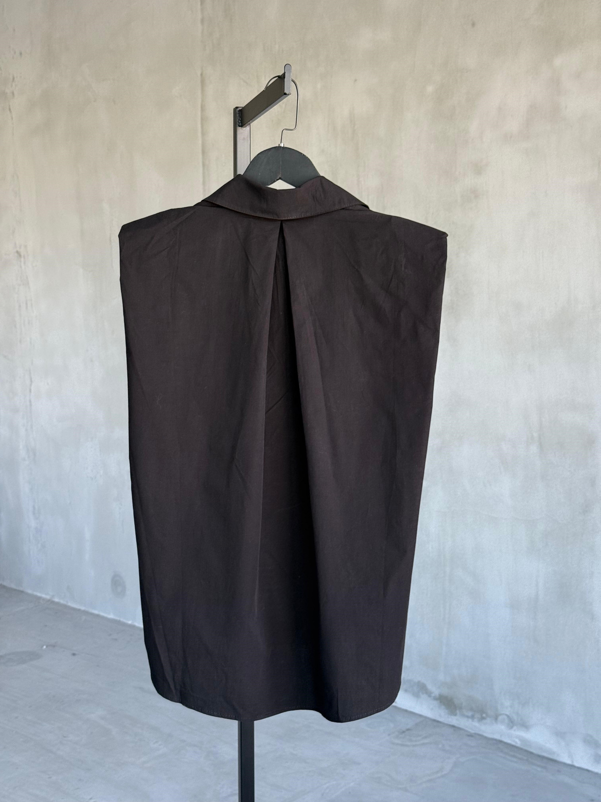 Vatkalı Maskülen Kesim Cotton Gömlek (Siyah)