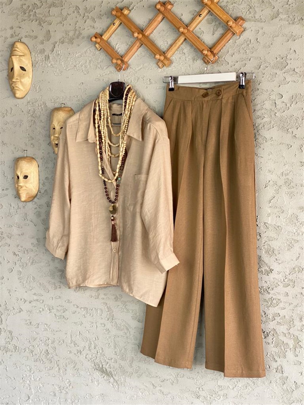 Viskon Keten Pantoolon (Camel)