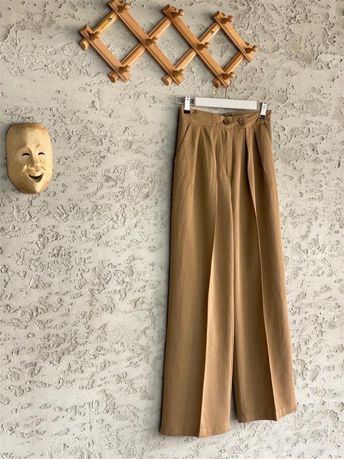 Viskon Keten Pantoolon (Camel)