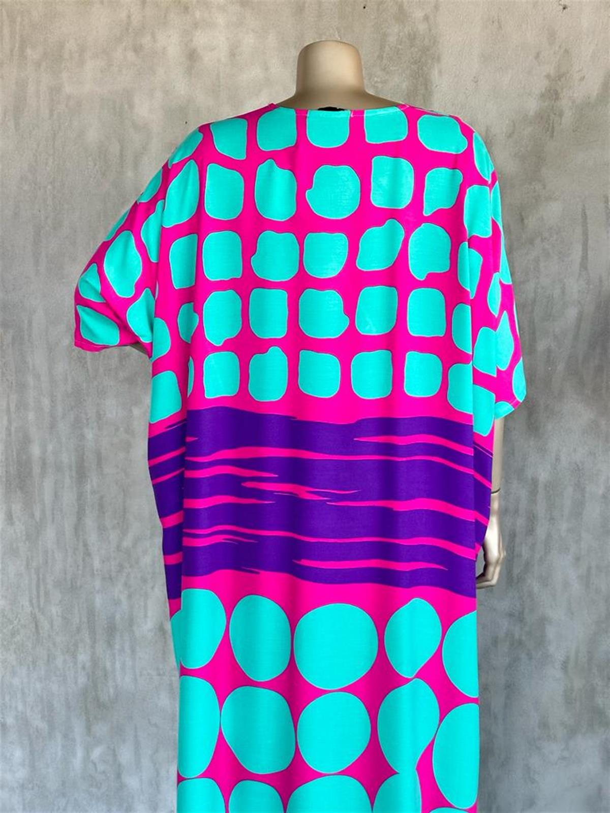 Yarasa Kol Maxi Boy Elbise (Mor)