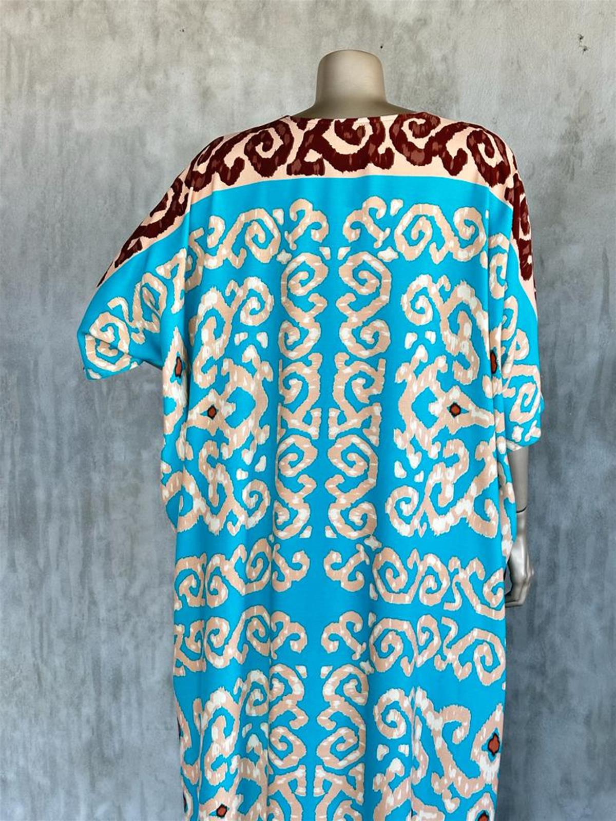 Yarasa Kol Maxi Boy Elbise (Su Yeşili)