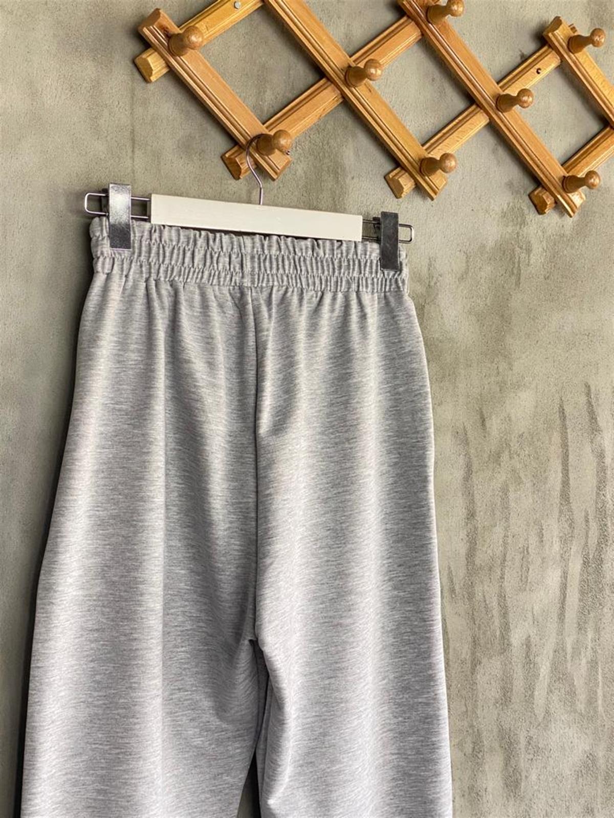Yarı Çımalı Jogger Pantolon (Gri)