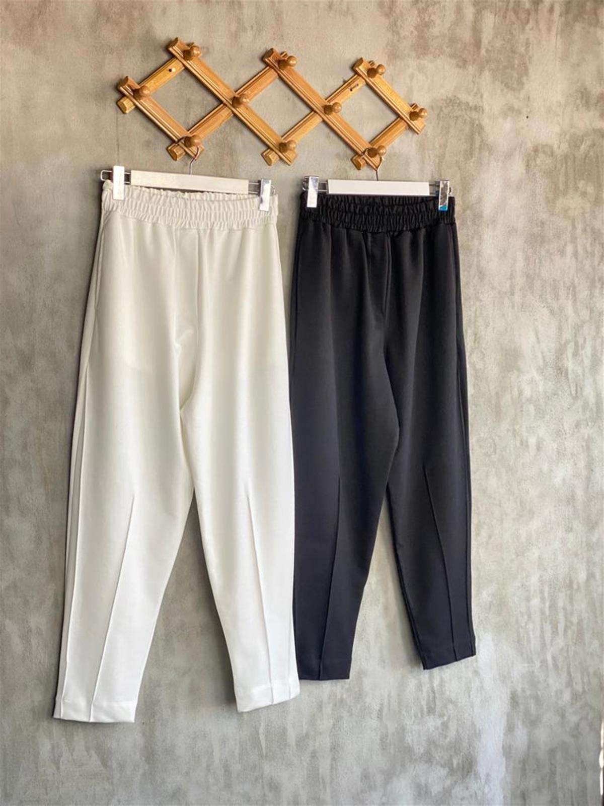 Yarı Çımalı Jogger Pantolon (Siyah)