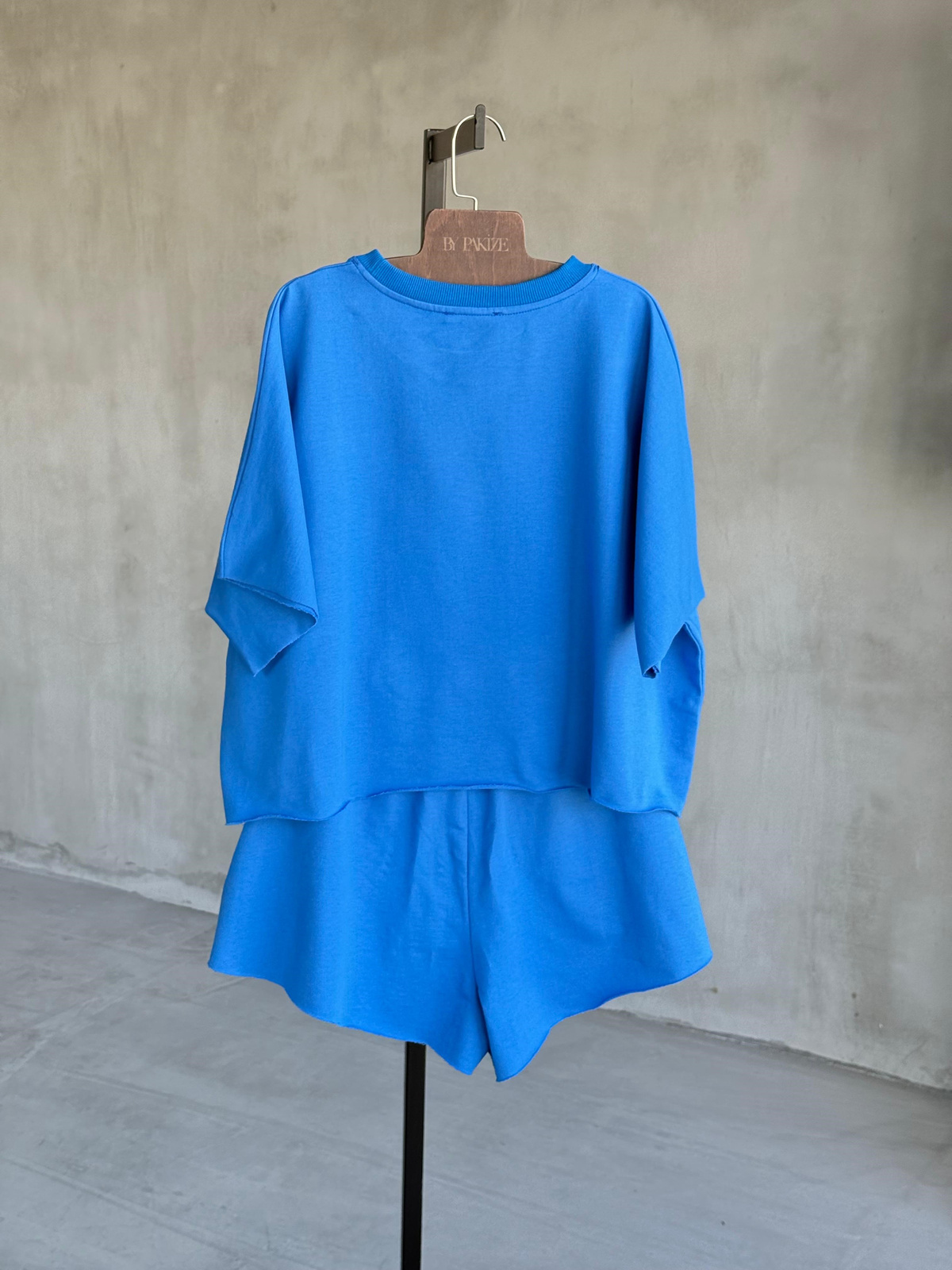 Yazı Baskılı Oversize Takım (Saks)