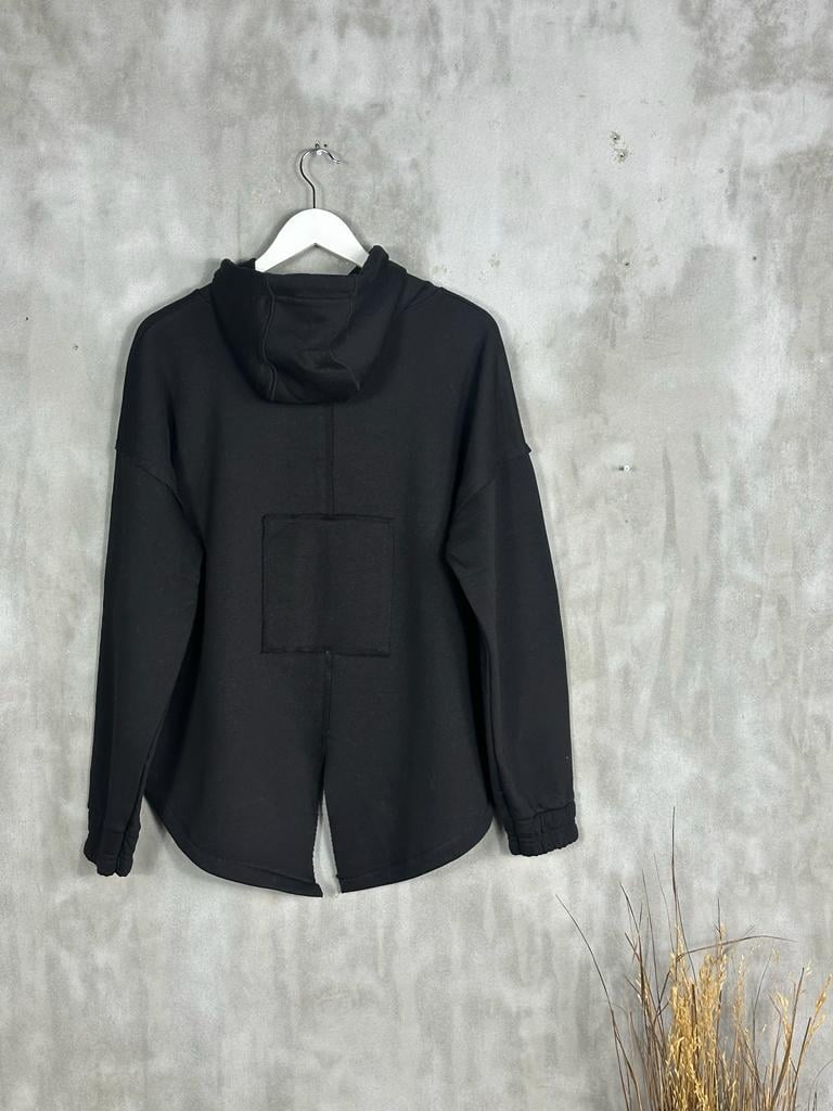 Yazı Baskılı Tasarım Model Kadın Sweat (Siyah)