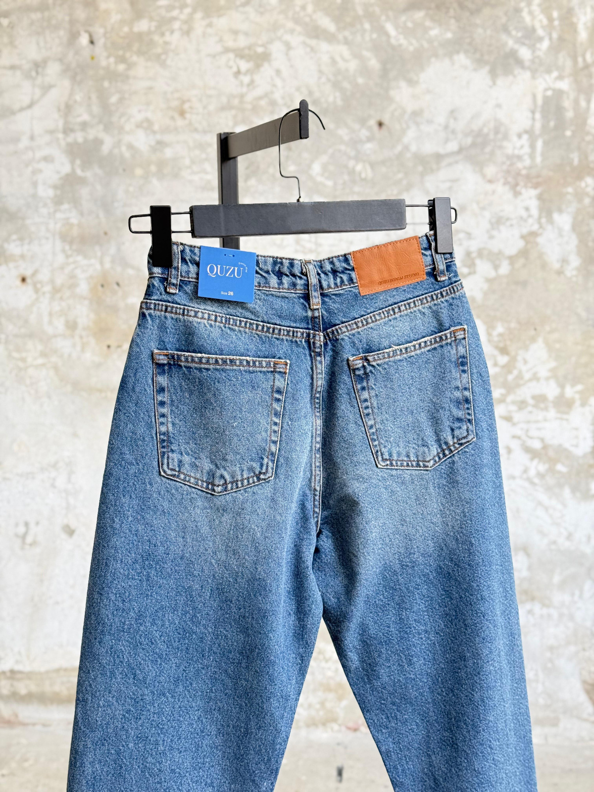 Yırtık Detaylı Denim Pantolon (Mavi)